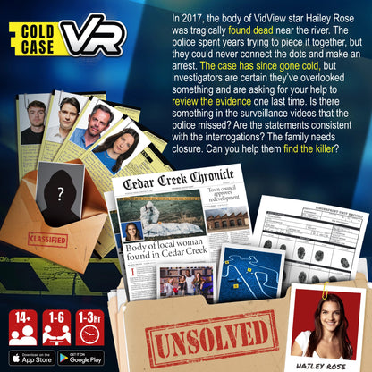 Cold Case Virtual Reality - Murder Mystery - Solve Crime Virtual Reality