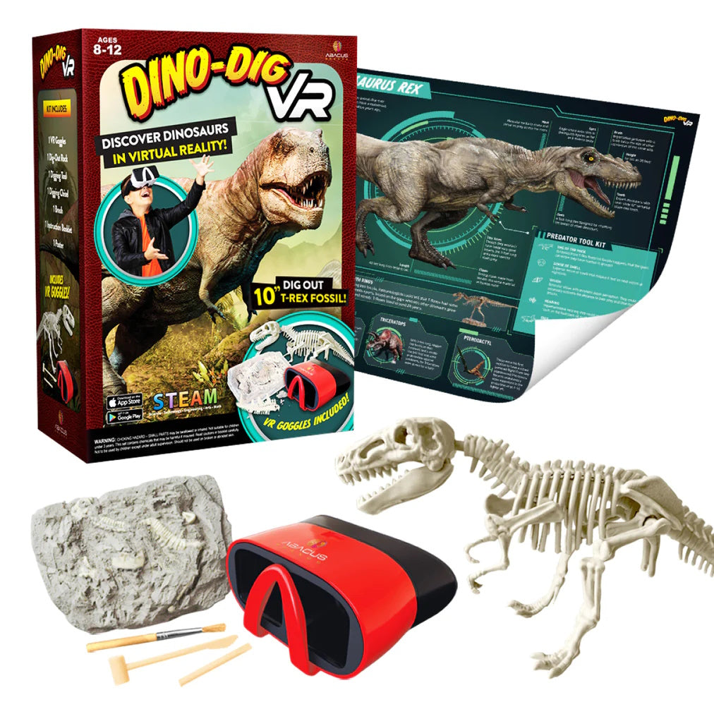 Dino Dig Virtual Reality (Book, Kit & VR Goggles)
