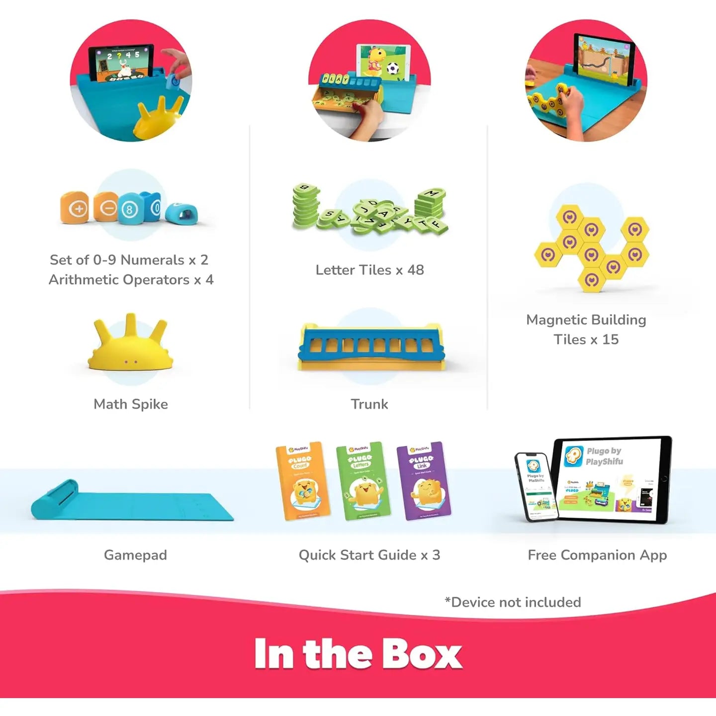 Plugo 3-in-1 Play & Learn - Letters / Count / Linking - Augmented Reality Game System - Stem