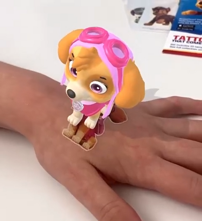 Paw Patrol Holographic Temporary Tattoos - Augmented Reality